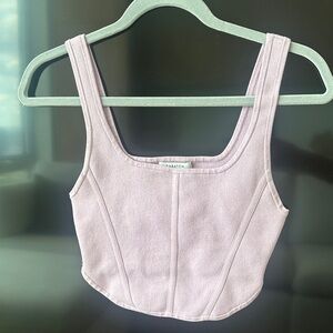 Aritzia Lavender Sleeveless Crop Top